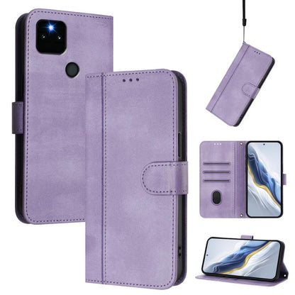Line Splicing Buckle Retro Leather Phone Case, For Google Pixel 6 Pro, For Google Pixel 6, For Google Pixel 5a 5G