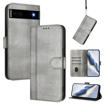 Line Splicing Buckle Retro Leather Phone Case, For Google Pixel 11 Pro XL, For Google Pixel 11 Pro / 11, For Google Pixel 9 Pro XL / Pixel 10 Pro XL, For Google Pixel 10 / 10 Pro / Pixel 9 / 9 Pro, For Google Pixel 9a, For Google Pixel 8a              ...