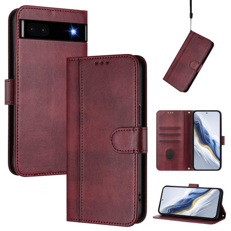 Line Splicing Buckle Retro Leather Phone Case, For Google Pixel 11 Pro XL, For Google Pixel 11 Pro / 11, For Google Pixel 9 Pro XL / Pixel 10 Pro XL, For Google Pixel 10 / 10 Pro / Pixel 9 / 9 Pro, For Google Pixel 9a, For Google Pixel 8a              ...