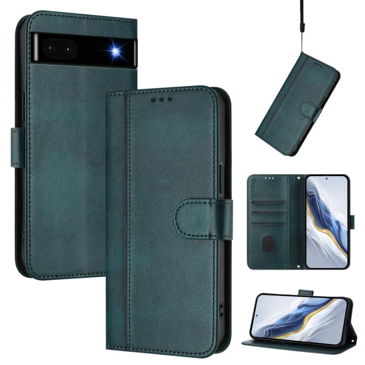 Line Splicing Buckle Retro Leather Phone Case, For Google Pixel 11 Pro XL, For Google Pixel 11 Pro / 11, For Google Pixel 9 Pro XL / Pixel 10 Pro XL, For Google Pixel 10 / 10 Pro / Pixel 9 / 9 Pro, For Google Pixel 9a, For Google Pixel 8a              ...