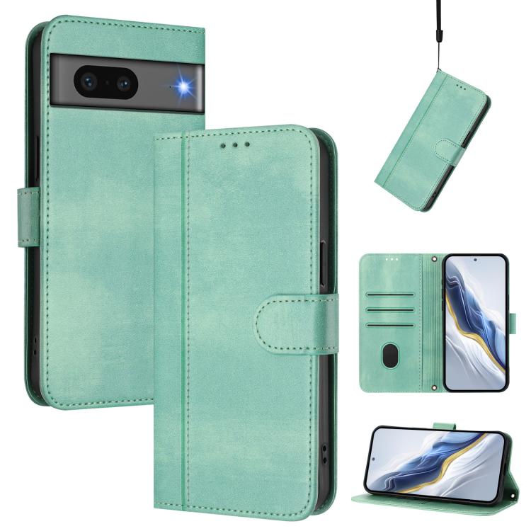 Line Splicing Buckle Retro Leather Phone Case, For Google Pixel 11 Pro XL, For Google Pixel 11 Pro / 11, For Google Pixel 9 Pro XL / Pixel 10 Pro XL, For Google Pixel 10 / 10 Pro / Pixel 9 / 9 Pro, For Google Pixel 9a, For Google Pixel 8a              ...