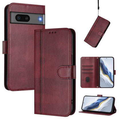 Line Splicing Buckle Retro Leather Phone Case, For Google Pixel 11 Pro XL, For Google Pixel 11 Pro / 11, For Google Pixel 9 Pro XL / Pixel 10 Pro XL, For Google Pixel 10 / 10 Pro / Pixel 9 / 9 Pro, For Google Pixel 9a, For Google Pixel 8a              ...
