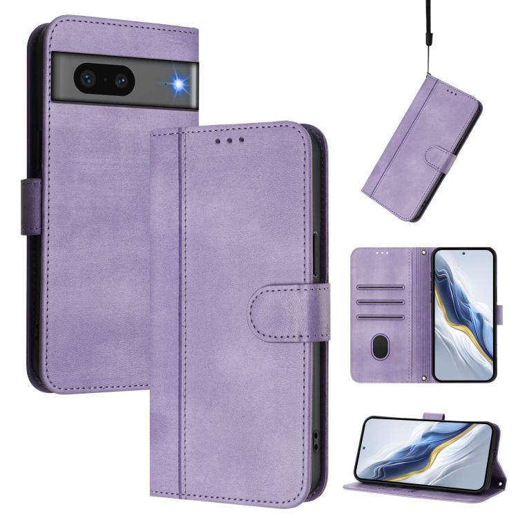 Line Splicing Buckle Retro Leather Phone Case, For Google Pixel 11 Pro XL, For Google Pixel 11 Pro / 11, For Google Pixel 9 Pro XL / Pixel 10 Pro XL, For Google Pixel 10 / 10 Pro / Pixel 9 / 9 Pro, For Google Pixel 9a, For Google Pixel 8a              ...
