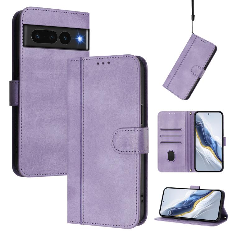Line Splicing Buckle Retro Leather Phone Case, For Google Pixel 11 Pro XL, For Google Pixel 11 Pro / 11, For Google Pixel 9 Pro XL / Pixel 10 Pro XL, For Google Pixel 10 / 10 Pro / Pixel 9 / 9 Pro, For Google Pixel 9a, For Google Pixel 8a              ...