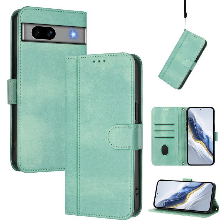 Line Splicing Buckle Retro Leather Phone Case, For Google Pixel 11 Pro XL, For Google Pixel 11 Pro / 11, For Google Pixel 9 Pro XL / Pixel 10 Pro XL, For Google Pixel 10 / 10 Pro / Pixel 9 / 9 Pro, For Google Pixel 9a, For Google Pixel 8a              ...
