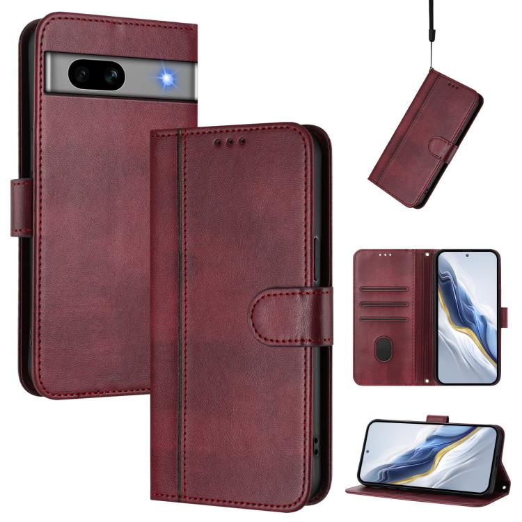 Line Splicing Buckle Retro Leather Phone Case, For Google Pixel 11 Pro XL, For Google Pixel 11 Pro / 11, For Google Pixel 9 Pro XL / Pixel 10 Pro XL, For Google Pixel 10 / 10 Pro / Pixel 9 / 9 Pro, For Google Pixel 9a, For Google Pixel 8a              ...