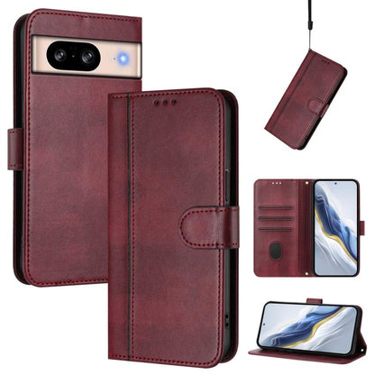 Line Splicing Buckle Retro Leather Phone Case, For Google Pixel 11 Pro XL, For Google Pixel 11 Pro / 11, For Google Pixel 9 Pro XL / Pixel 10 Pro XL, For Google Pixel 10 / 10 Pro / Pixel 9 / 9 Pro, For Google Pixel 9a, For Google Pixel 8a              ...