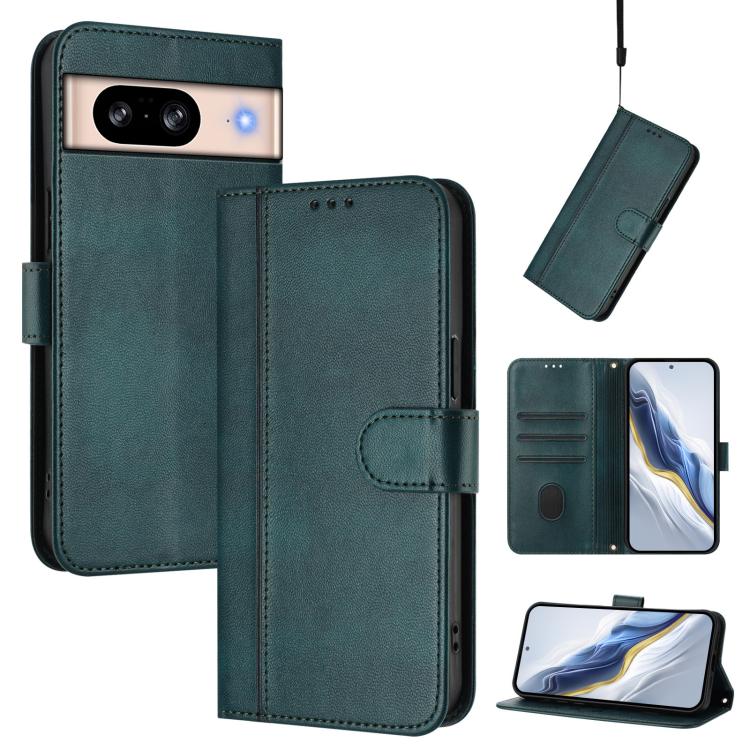 Line Splicing Buckle Retro Leather Phone Case, For Google Pixel 11 Pro XL, For Google Pixel 11 Pro / 11, For Google Pixel 9 Pro XL / Pixel 10 Pro XL, For Google Pixel 10 / 10 Pro / Pixel 9 / 9 Pro, For Google Pixel 9a, For Google Pixel 8a              ...