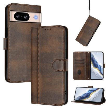Line Splicing Buckle Retro Leather Phone Case, For Google Pixel 11 Pro XL, For Google Pixel 11 Pro / 11, For Google Pixel 9 Pro XL / Pixel 10 Pro XL, For Google Pixel 10 / 10 Pro / Pixel 9 / 9 Pro, For Google Pixel 9a, For Google Pixel 8a              ...