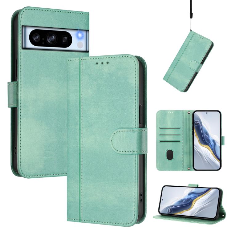 Line Splicing Buckle Retro Leather Phone Case, For Google Pixel 11 Pro XL, For Google Pixel 11 Pro / 11, For Google Pixel 9 Pro XL / Pixel 10 Pro XL, For Google Pixel 10 / 10 Pro / Pixel 9 / 9 Pro, For Google Pixel 9a, For Google Pixel 8a              ...