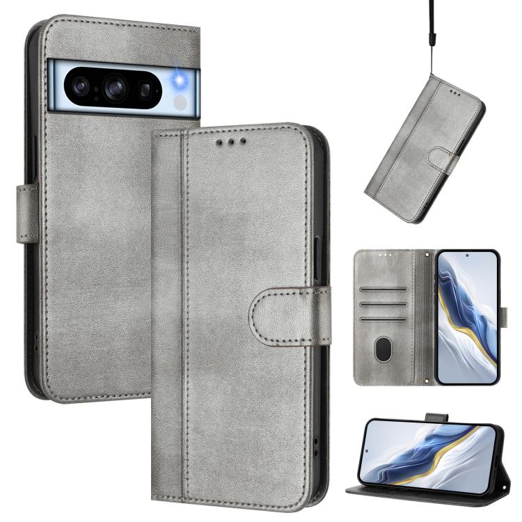 Line Splicing Buckle Retro Leather Phone Case, For Google Pixel 11 Pro XL, For Google Pixel 11 Pro / 11, For Google Pixel 9 Pro XL / Pixel 10 Pro XL, For Google Pixel 10 / 10 Pro / Pixel 9 / 9 Pro, For Google Pixel 9a, For Google Pixel 8a              ...