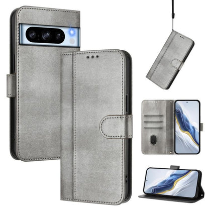 Line Splicing Buckle Retro Leather Phone Case, For Google Pixel 11 Pro XL, For Google Pixel 11 Pro / 11, For Google Pixel 9 Pro XL / Pixel 10 Pro XL, For Google Pixel 10 / 10 Pro / Pixel 9 / 9 Pro, For Google Pixel 9a, For Google Pixel 8a              ...