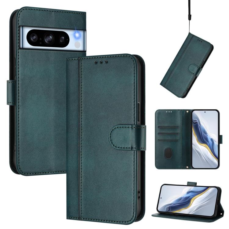 Line Splicing Buckle Retro Leather Phone Case, For Google Pixel 11 Pro XL, For Google Pixel 11 Pro / 11, For Google Pixel 9 Pro XL / Pixel 10 Pro XL, For Google Pixel 10 / 10 Pro / Pixel 9 / 9 Pro, For Google Pixel 9a, For Google Pixel 8a              ...