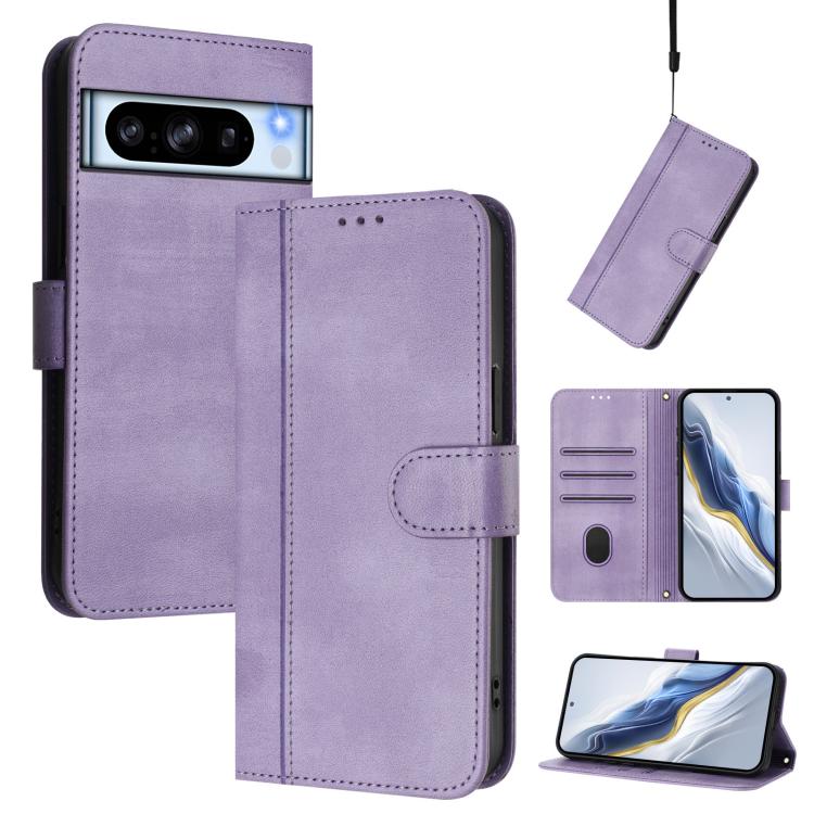 Line Splicing Buckle Retro Leather Phone Case, For Google Pixel 11 Pro XL, For Google Pixel 11 Pro / 11, For Google Pixel 9 Pro XL / Pixel 10 Pro XL, For Google Pixel 10 / 10 Pro / Pixel 9 / 9 Pro, For Google Pixel 9a, For Google Pixel 8a              ...