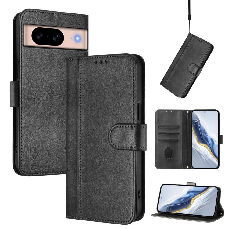 Line Splicing Buckle Retro Leather Phone Case, For Google Pixel 11 Pro XL, For Google Pixel 11 Pro / 11, For Google Pixel 9 Pro XL / Pixel 10 Pro XL, For Google Pixel 10 / 10 Pro / Pixel 9 / 9 Pro, For Google Pixel 9a, For Google Pixel 8a              ...