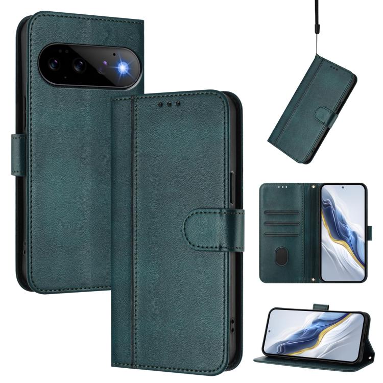 Line Splicing Buckle Retro Leather Phone Case, For Google Pixel 11 Pro XL, For Google Pixel 11 Pro / 11, For Google Pixel 9 Pro XL / Pixel 10 Pro XL, For Google Pixel 10 / 10 Pro / Pixel 9 / 9 Pro, For Google Pixel 9a, For Google Pixel 8a              ...