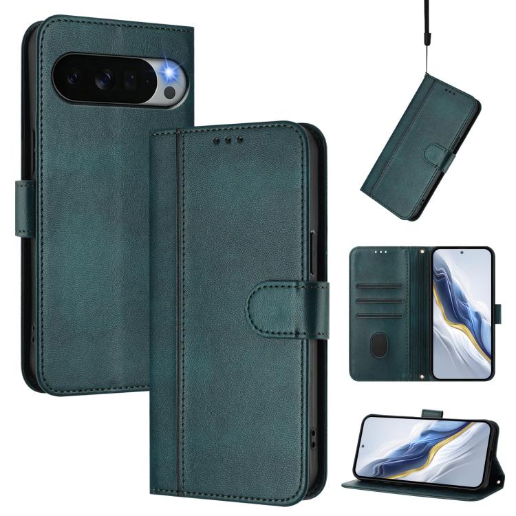 Line Splicing Buckle Retro Leather Phone Case, For Google Pixel 11 Pro XL, For Google Pixel 11 Pro / 11, For Google Pixel 9 Pro XL / Pixel 10 Pro XL, For Google Pixel 10 / 10 Pro / Pixel 9 / 9 Pro, For Google Pixel 9a, For Google Pixel 8a              ...
