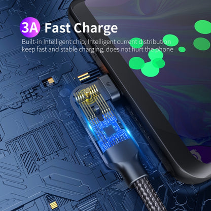3A USB to USB-C / Type-C 180 Degree Rotating Elbow Charging Cable, 2m Type-C