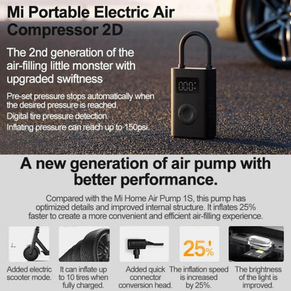 Xiaomi Mijia Pompe à Air 2D Compresseur d'Air Électrique Portable Pour Moto Voiture Ballon de Basket, Mijia Pompe à Air 2D