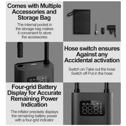 Xiaomi Mijia Pompe à Air 2D Compresseur d'Air Électrique Portable Pour Moto Voiture Ballon de Basket, Mijia Pompe à Air 2D
