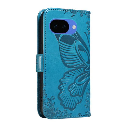 Swallowtail Butterfly Embossed Leather Phone Case, For Google Pixel 10a, For Google Pixel 10 Pro XL 5G Global, For Google Pixel 10 5G / 10 Pro 5G Global