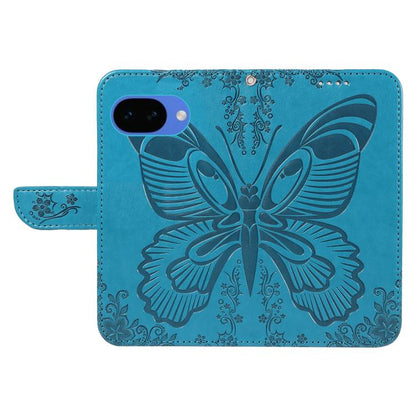 Swallowtail Butterfly Embossed Leather Phone Case, For Google Pixel 10a, For Google Pixel 10 Pro XL 5G Global, For Google Pixel 10 5G / 10 Pro 5G Global