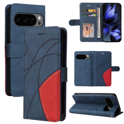 Dual-color Splicing Flip Leather Phone Case, For Google Pixel 10a, For Google Pixel 10 Pro XL 5G Global, For Google Pixel 10 5G / 10 Pro 5G Global