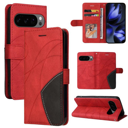 Dual-color Splicing Flip Leather Phone Case, For Google Pixel 10a, For Google Pixel 10 Pro XL 5G Global, For Google Pixel 10 5G / 10 Pro 5G Global