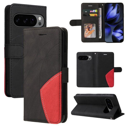 Dual-color Splicing Flip Leather Phone Case, For Google Pixel 10a, For Google Pixel 10 Pro XL 5G Global, For Google Pixel 10 5G / 10 Pro 5G Global