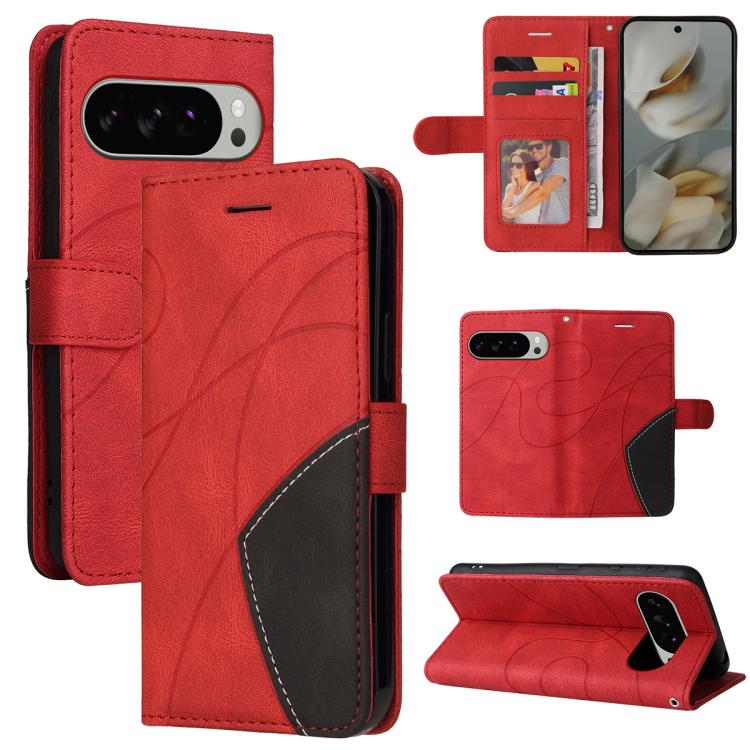 Dual-color Splicing Flip Leather Phone Case, For Google Pixel 10a, For Google Pixel 10 Pro XL 5G Global, For Google Pixel 10 5G / 10 Pro 5G Global