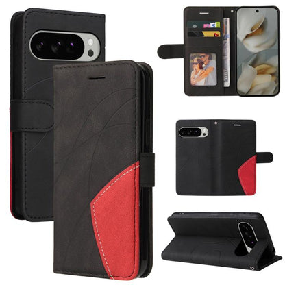 Dual-color Splicing Flip Leather Phone Case, For Google Pixel 10a, For Google Pixel 10 Pro XL 5G Global, For Google Pixel 10 5G / 10 Pro 5G Global