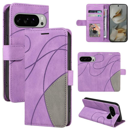 Dual-color Splicing Flip Leather Phone Case, For Google Pixel 10a, For Google Pixel 10 Pro XL 5G Global, For Google Pixel 10 5G / 10 Pro 5G Global
