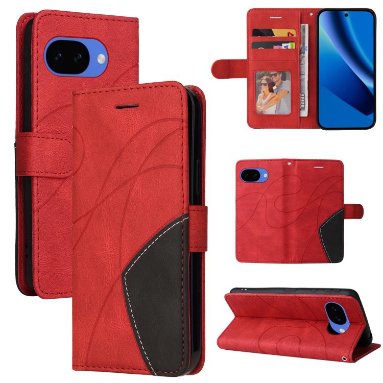 Dual-color Splicing Flip Leather Phone Case, For Google Pixel 10a, For Google Pixel 10 Pro XL 5G Global, For Google Pixel 10 5G / 10 Pro 5G Global