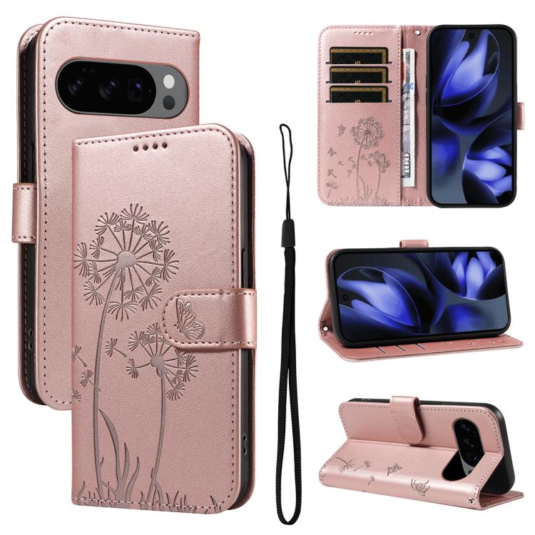 Dandelion Embossed Pattern Flip Leather Phone Case, For Google Pixel 10a, For Google Pixel 10 Pro XL 5G Global, For Google Pixel 10 5G / 10 Pro 5G Global