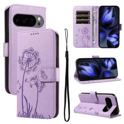 Dandelion Embossed Pattern Flip Leather Phone Case, For Google Pixel 10a, For Google Pixel 10 Pro XL 5G Global, For Google Pixel 10 5G / 10 Pro 5G Global