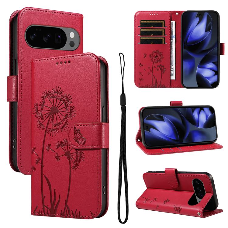 Dandelion Embossed Pattern Flip Leather Phone Case, For Google Pixel 10a, For Google Pixel 10 Pro XL 5G Global, For Google Pixel 10 5G / 10 Pro 5G Global