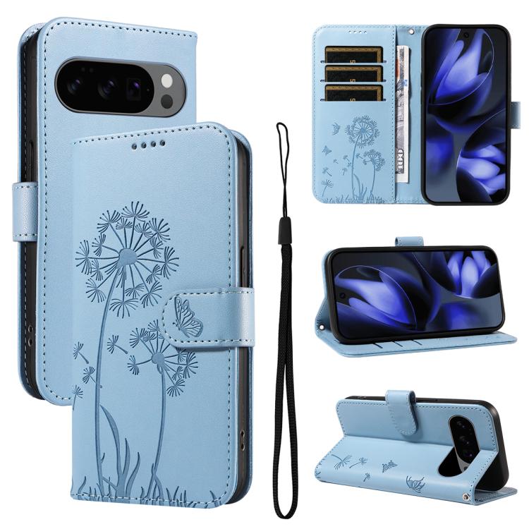 Dandelion Embossed Pattern Flip Leather Phone Case, For Google Pixel 10a, For Google Pixel 10 Pro XL 5G Global, For Google Pixel 10 5G / 10 Pro 5G Global