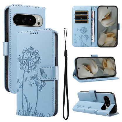 Dandelion Embossed Pattern Flip Leather Phone Case, For Google Pixel 10a, For Google Pixel 10 Pro XL 5G Global, For Google Pixel 10 5G / 10 Pro 5G Global