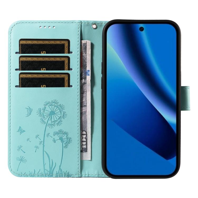 Dandelion Embossed Pattern Flip Leather Phone Case, For Google Pixel 10a, For Google Pixel 10 Pro XL 5G Global, For Google Pixel 10 5G / 10 Pro 5G Global