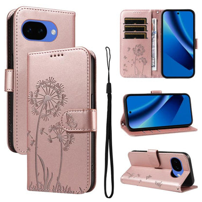 Dandelion Embossed Pattern Flip Leather Phone Case, For Google Pixel 10a, For Google Pixel 10 Pro XL 5G Global, For Google Pixel 10 5G / 10 Pro 5G Global
