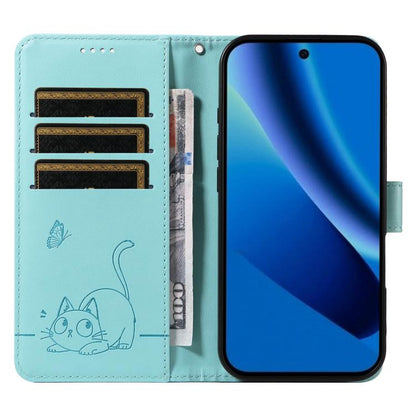 Adorable Cat Embossed Pattern Flip Leather Phone Case, For Google Pixel 10a, For Google Pixel 10 Pro XL 5G Global, For Google Pixel 10 / 10 Pro Global