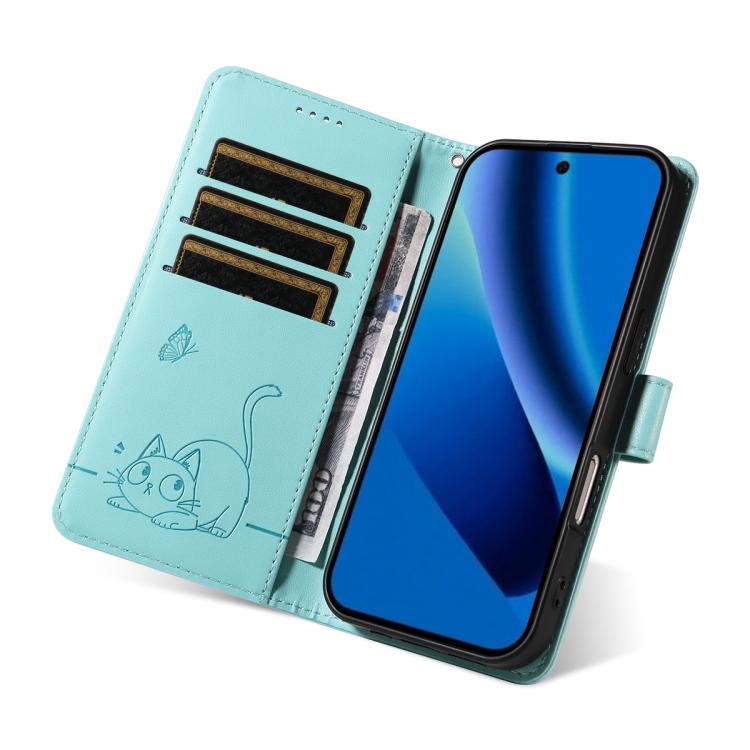 Adorable Cat Embossed Pattern Flip Leather Phone Case, For Google Pixel 10a, For Google Pixel 10 Pro XL 5G Global, For Google Pixel 10 / 10 Pro Global