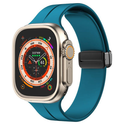 xDfind Solid Color Magnetic Buckle Silicone Watch Band, For Apple Watch 46mm / 49mm / 45mm / 44mm, For Apple Watch 42mm / 41mm / 40mm / 38mm