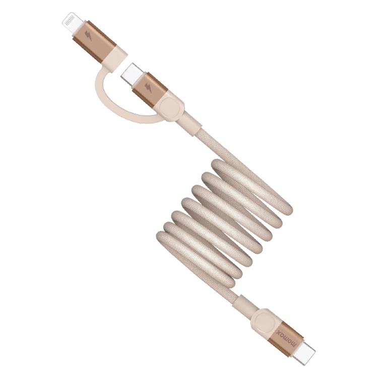 Momax Mag.Link Duo Magnetic 60W USB-C / Type-C to USB-C / Type-C / 8 Pin Data Cable, DC58 1m, DL58 60W 1m