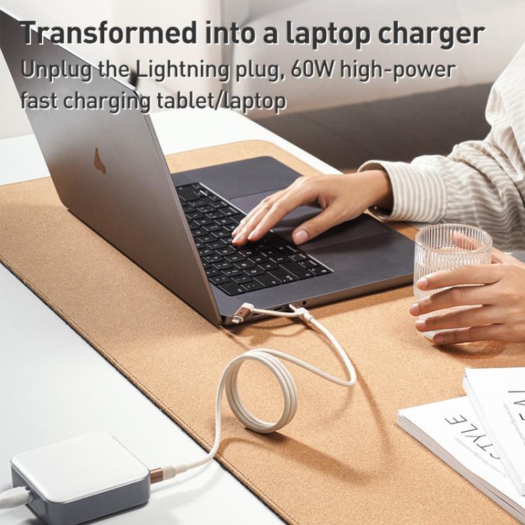 Momax Mag.Link Duo Magnetic 60W USB-C / Type-C to USB-C / Type-C / 8 Pin Data Cable, DC58 1m, DL58 60W 1m