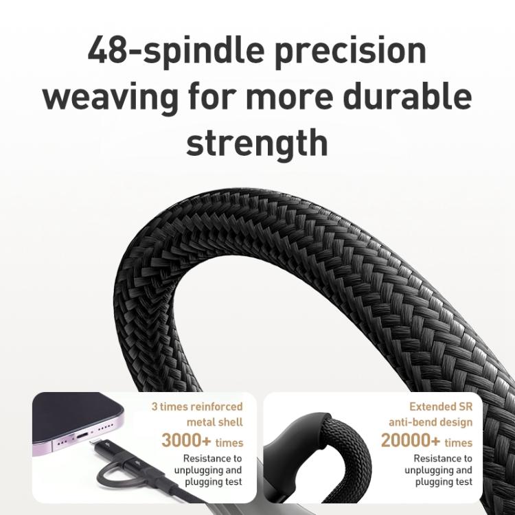 Momax Mag.Link Duo Magnetic 60W USB-C / Type-C to USB-C / Type-C / 8 Pin Data Cable, DC58 1m, DL58 60W 1m