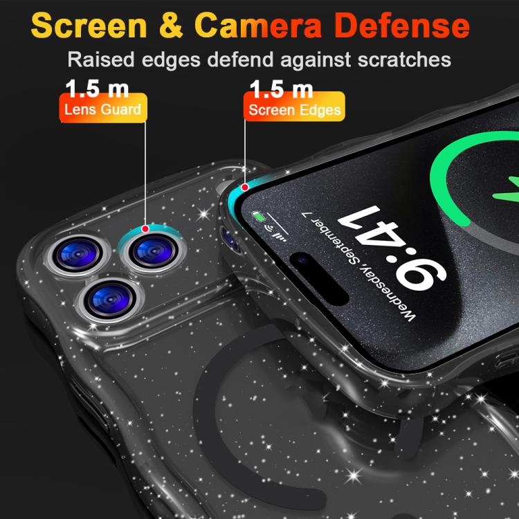 Wave Glitter MagSafe Magnetic TPU Phone Case