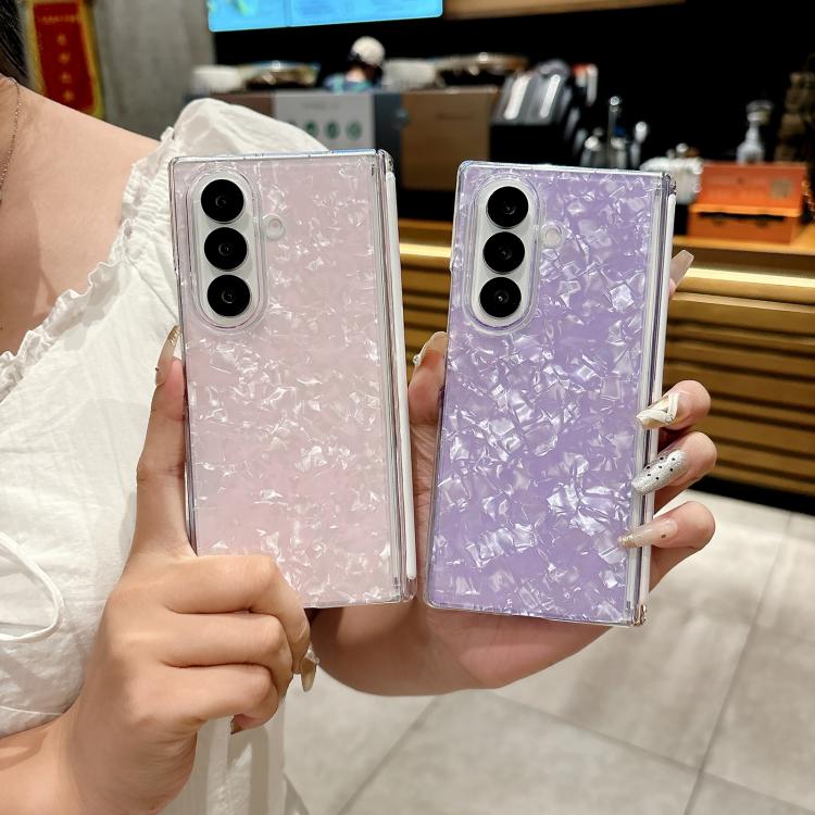 Magnetic Axis Pearlescent Shell Texture Phone Case, For Galaxy Z Fold8 Ultra 5G, For Samsung Galaxy Z Fold7 5G, For Samsung Galaxy Z Fold Special, For Samsung Galaxy Z Fold6 5G, For Samsung Galaxy Z Fold5 5G, For Samsung Galaxy Z Fold4 5G