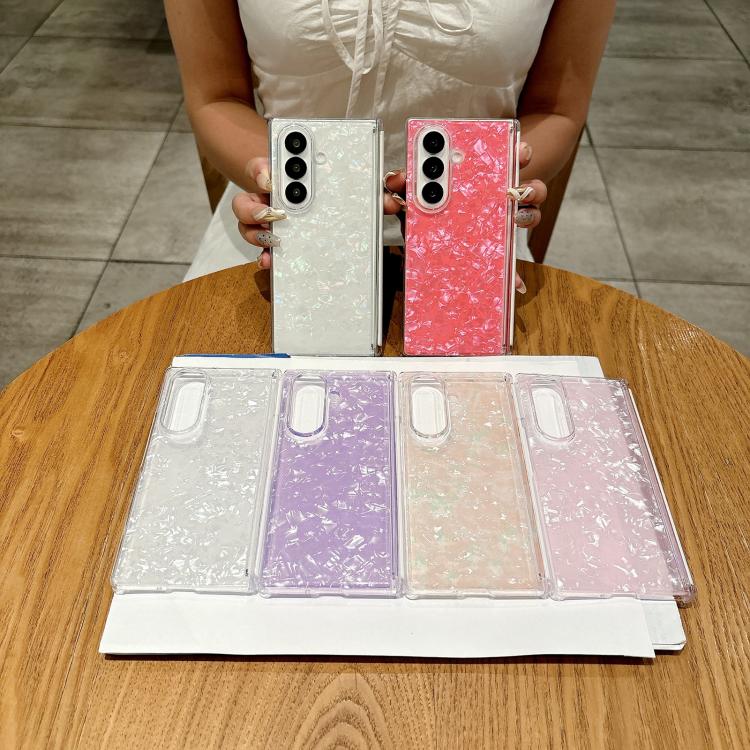 Magnetic Axis Pearlescent Shell Texture Phone Case, For Galaxy Z Fold8 Ultra 5G, For Samsung Galaxy Z Fold7 5G, For Samsung Galaxy Z Fold Special, For Samsung Galaxy Z Fold6 5G, For Samsung Galaxy Z Fold5 5G, For Samsung Galaxy Z Fold4 5G