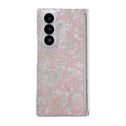 Magnetic Axis Pearlescent Shell Texture Phone Case, For Galaxy Z Fold8 Ultra 5G, For Samsung Galaxy Z Fold7 5G, For Samsung Galaxy Z Fold Special, For Samsung Galaxy Z Fold6 5G, For Samsung Galaxy Z Fold5 5G, For Samsung Galaxy Z Fold4 5G